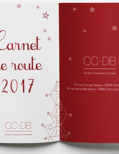 Carnet de route voeux CCDB expert comptable par C'est d'Ici communication santé à Bordeaux