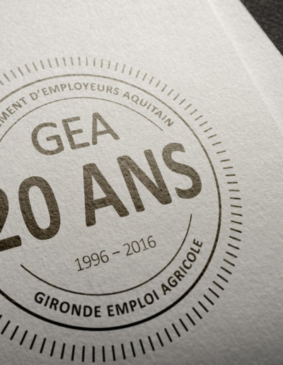 Logo pour les ans du groupement GEA par C'est d'Ici communication santé à Bordeaux