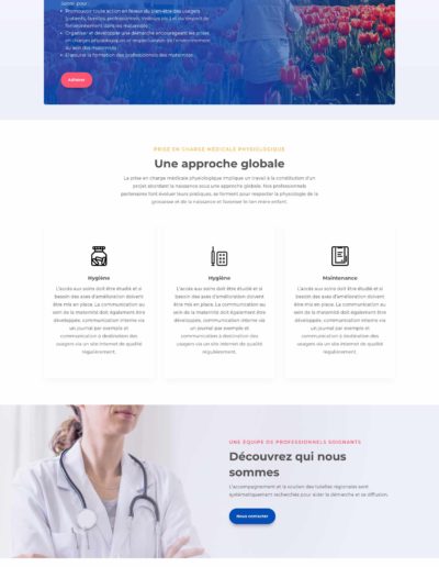 Modèle de site web réalisé par l'agence C10i Santé à Bordeaux