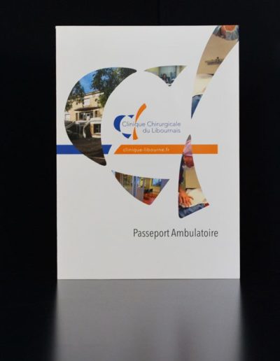 Passeport Ambulatoire de la Clinique Chirurgicale du Libournais réalisée par l'agence de Communication C'est d'ici C10i santé à Bordeaux