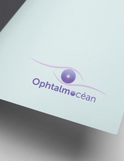Réalisation du logo du cabinet Ophtalmocéan par l'agence de communication C'est d'ici C10i santé à Bordeaux