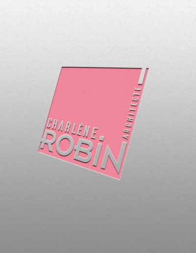 Logo de l'Architecte Charlène Robin réalisé par l'agence C'est d'ici spécialisé en communication santé et bien-être