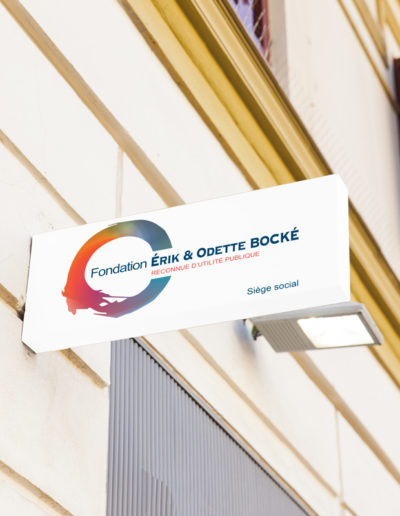 signalétique fondation Bocké par C'est d'Ici communication santé à Bordeaux