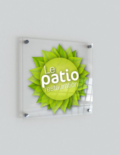 Signalétique du restaurant le Patio réalisée par l'agence C'est d'ici à Bordeaux