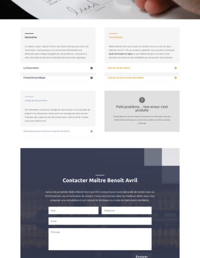 site web réalisé par l'agence C10i pour maître Benoît Avril