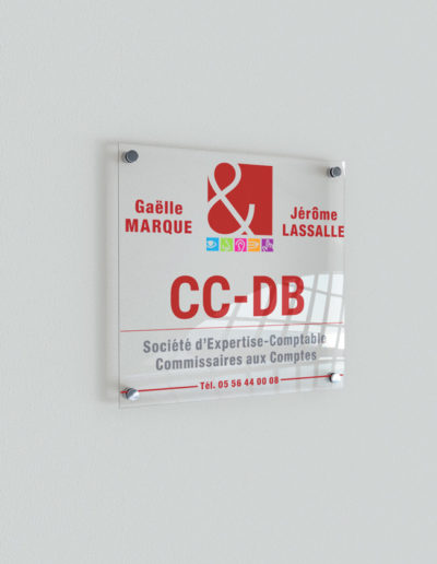 Signalétique cabinet d'Expert Comptable CC-DB