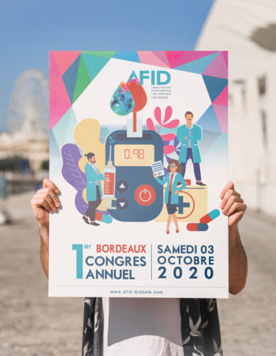 Verso Plaquette pour le congres du samedi 3 octobre 2020 organisé par l'Association Francophone des Infirmiers du Diabète AFID