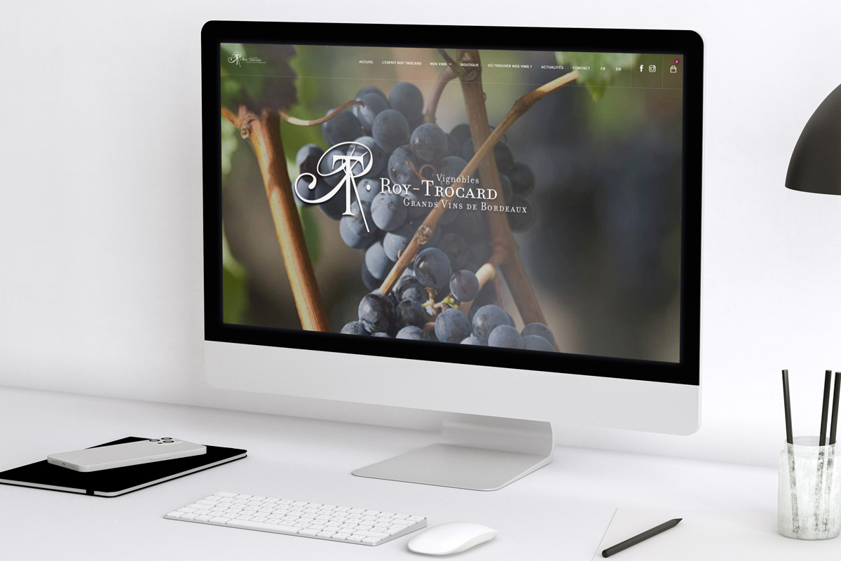Réalisation d'un site web e-commerce pour le vignoble Roy Trocard par l'agence C10i