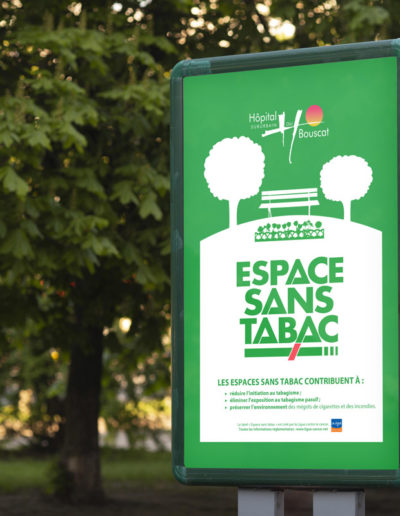 affiche espace sans tabac hôpital suburbain du bouscat